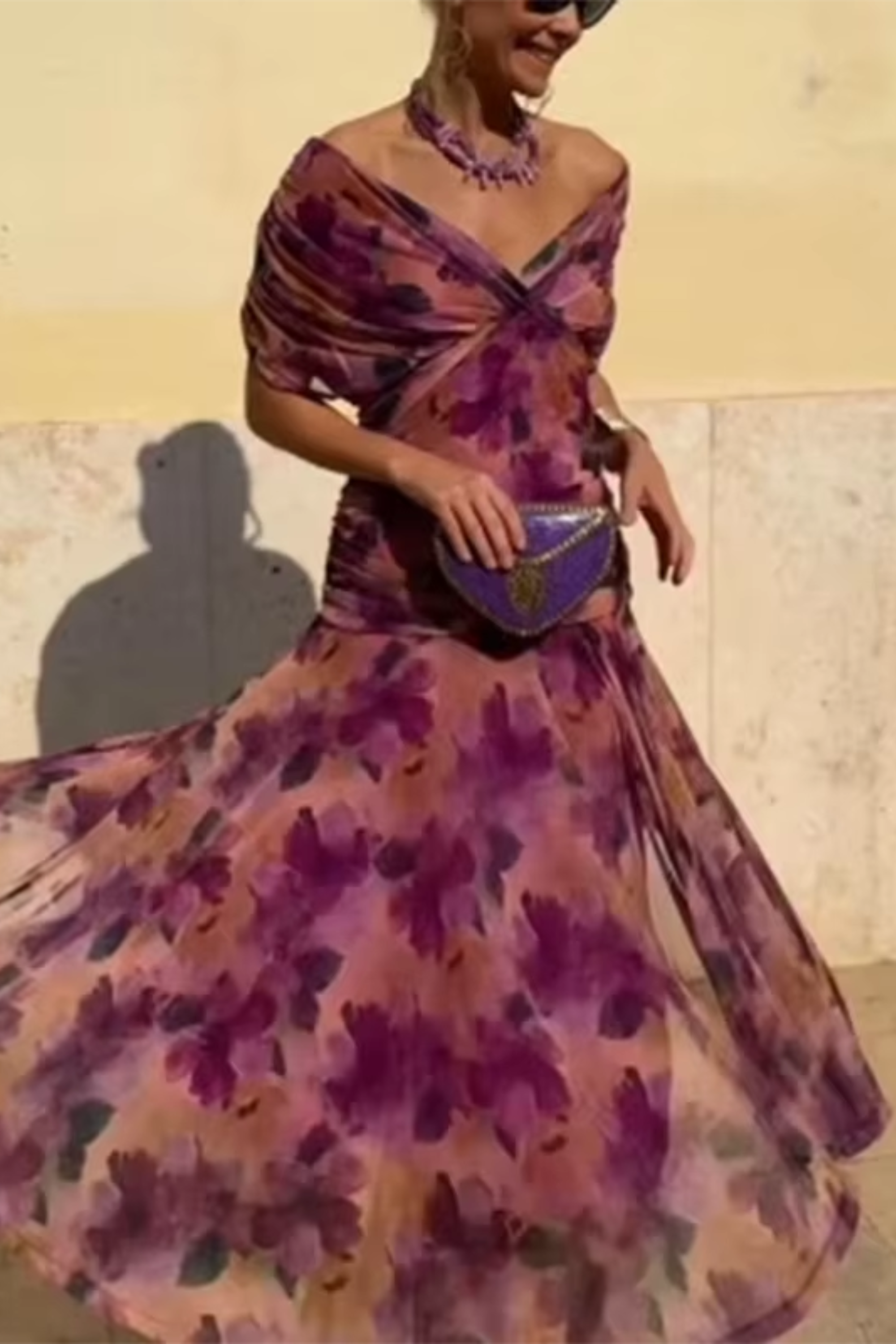 Robe Sophie à col en V