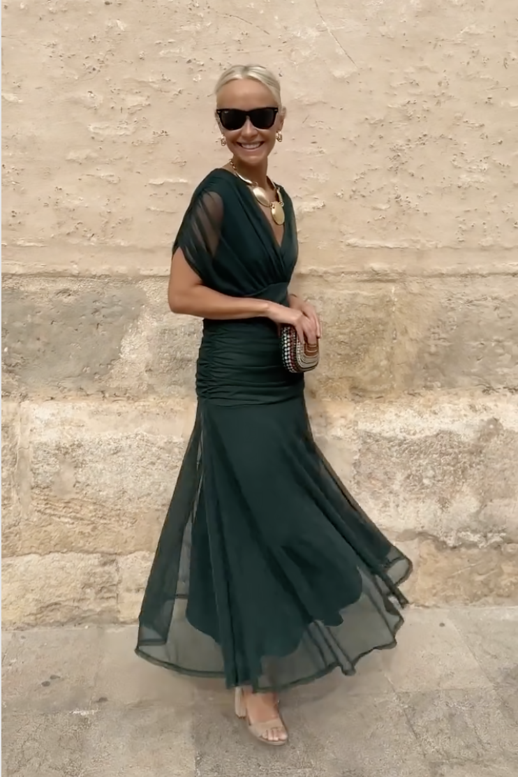 Robe Sophie à col en V