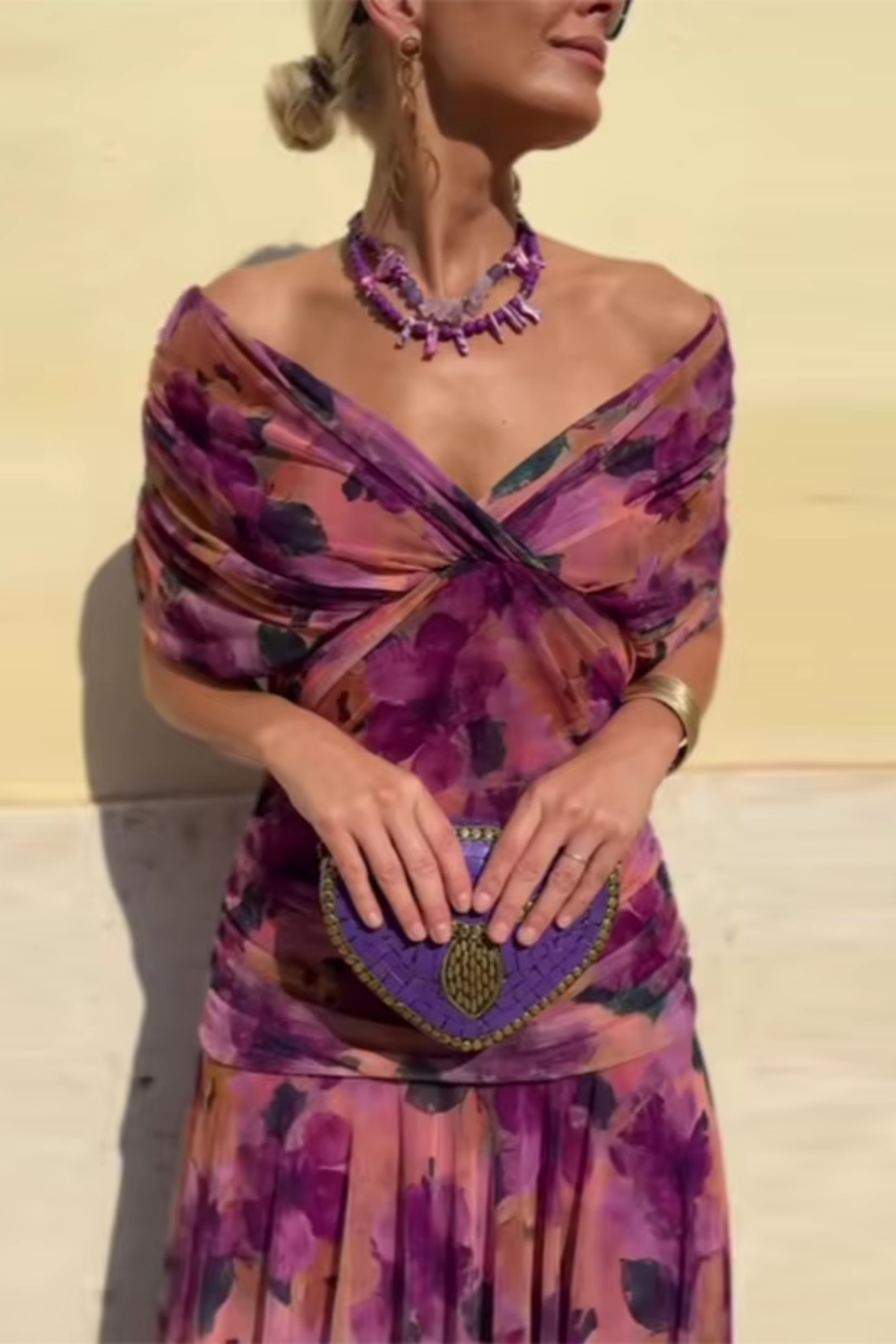 Robe Sophie à col en V