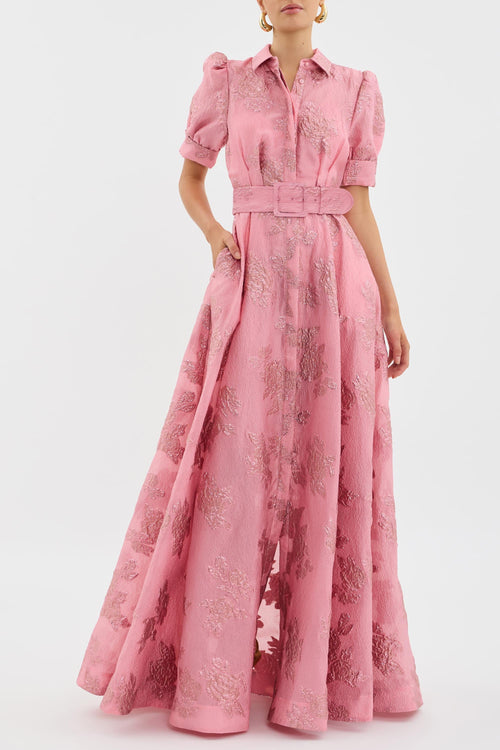 Amalia - Robe Longue à Manches Bouffantes