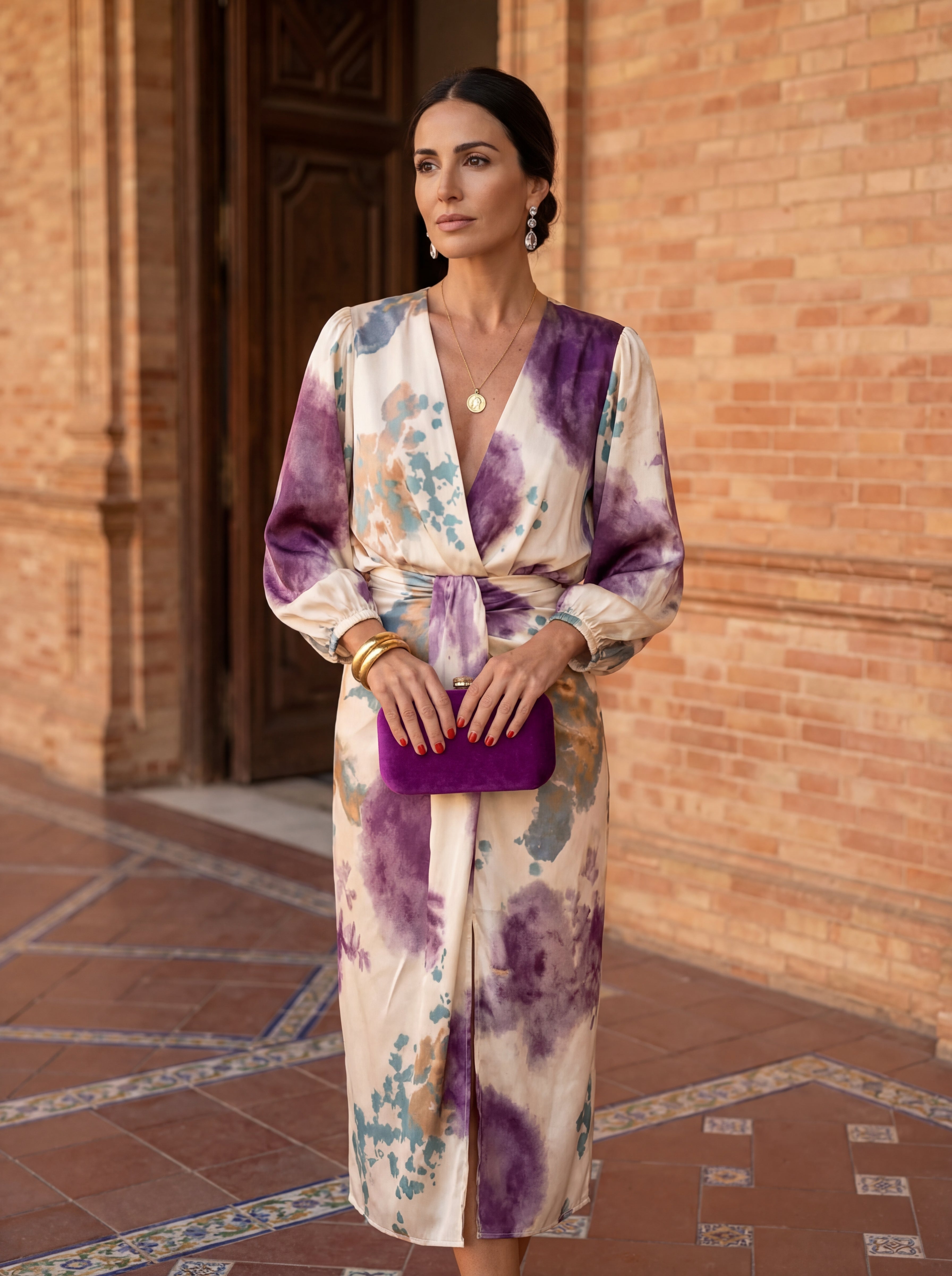 Robe Valeria à col en V
