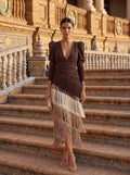 Robe à Franges Sauge