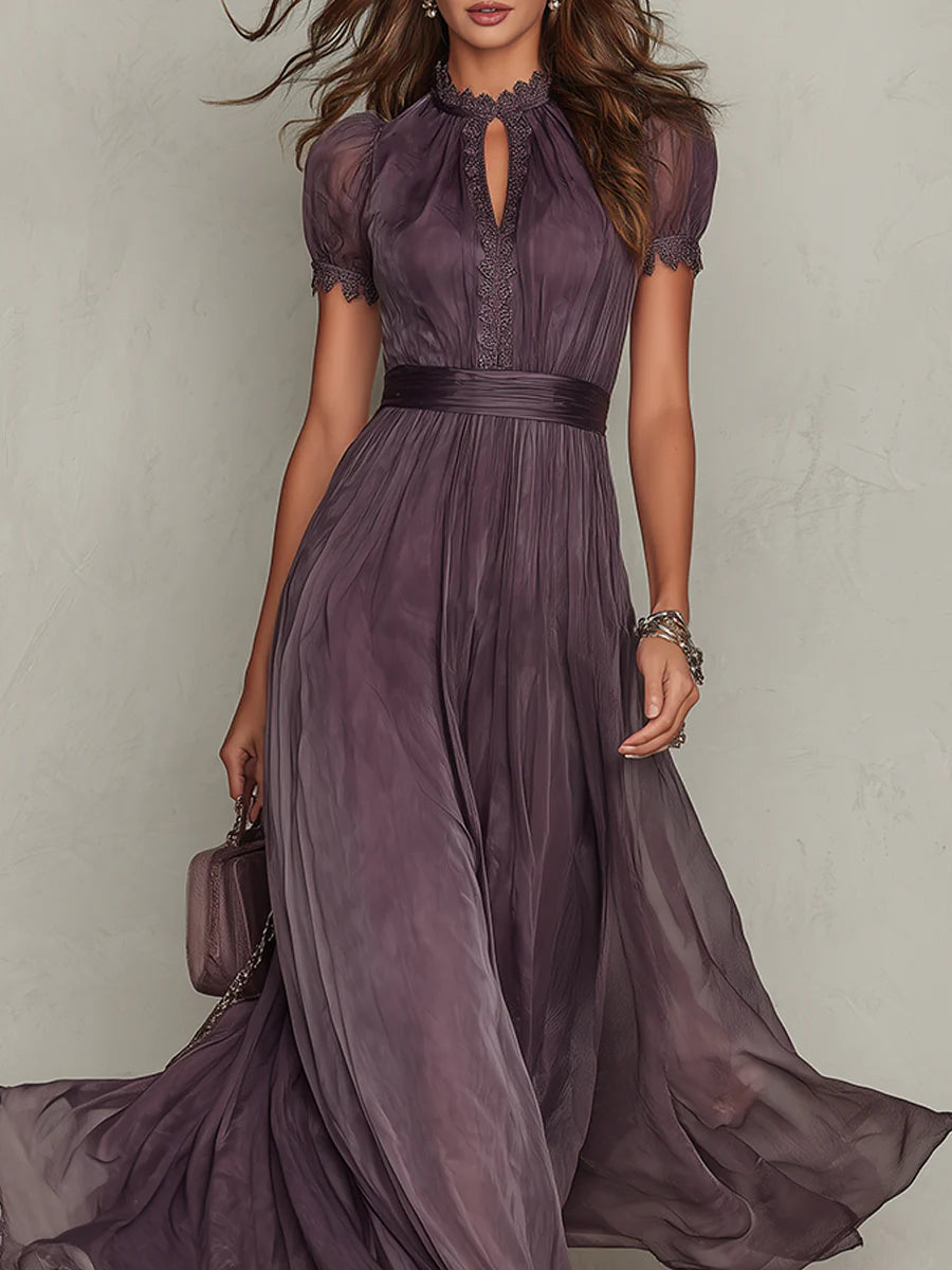 Ashley | Robe maxi en mousseline élégante et vintage