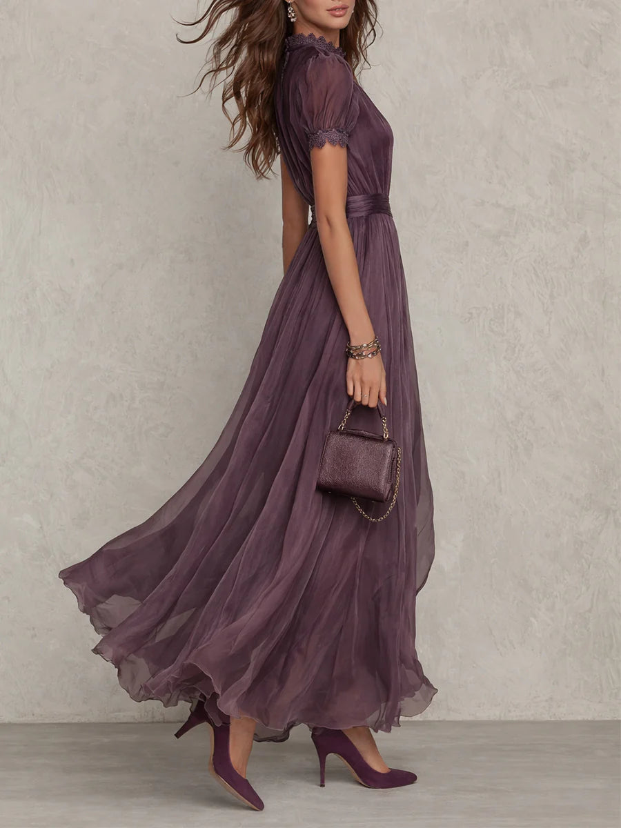 Ashley | Robe maxi en mousseline élégante et vintage
