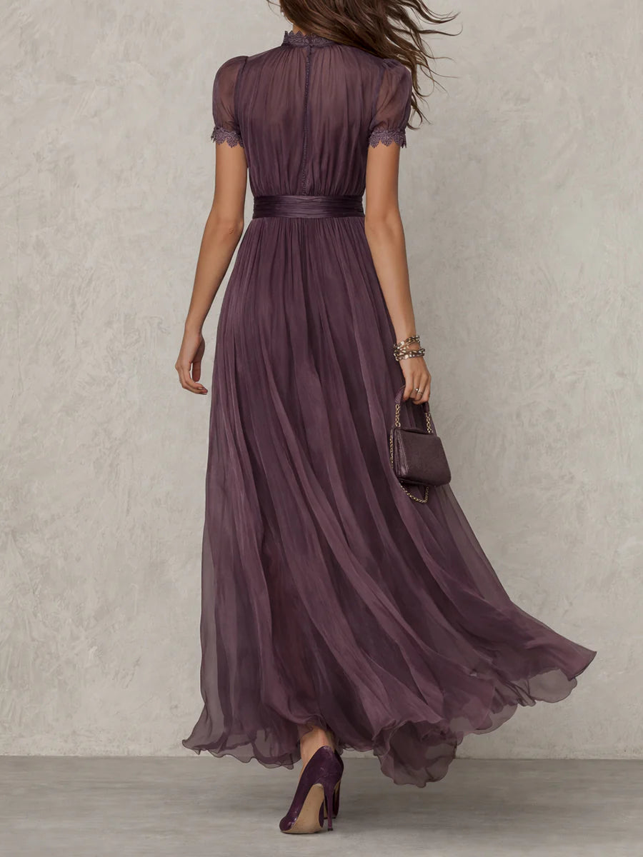 Ashley | Robe maxi en mousseline élégante et vintage