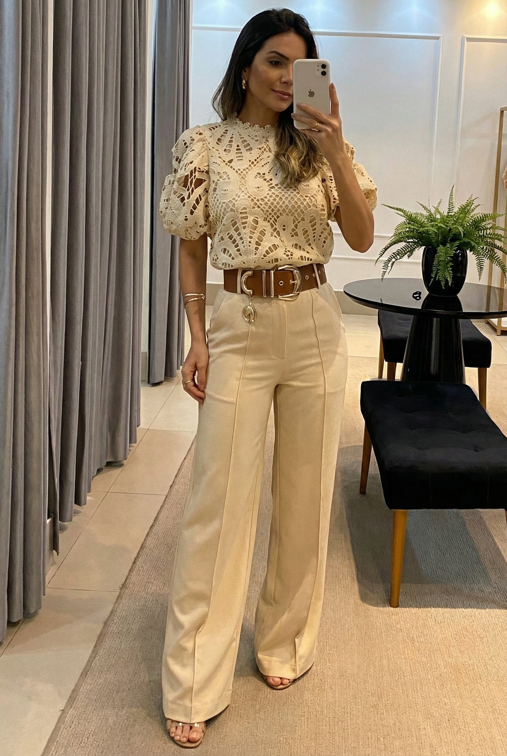 Marie | Tenue (Chemisier + Pantalon)