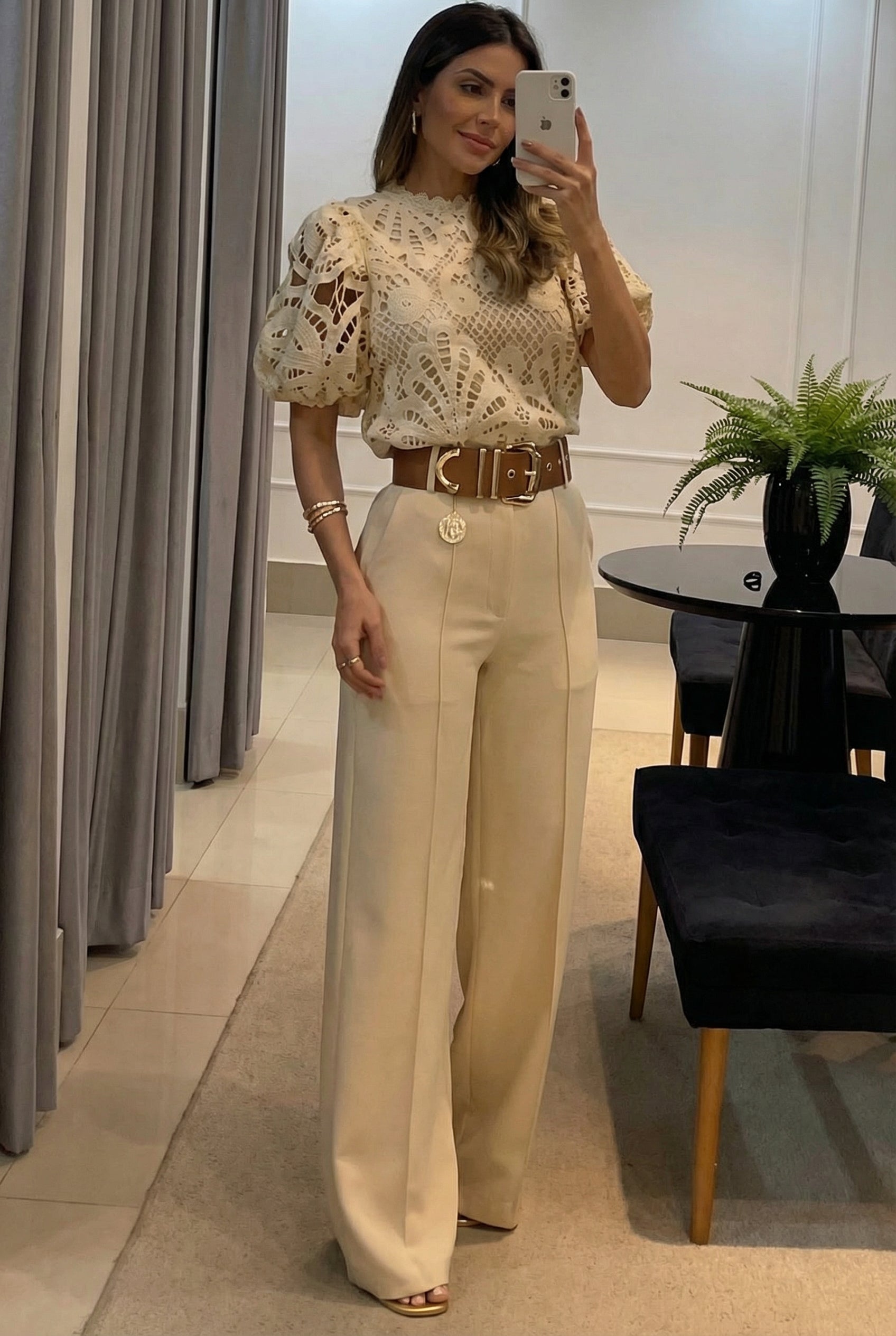 Marie | Tenue (Chemisier + Pantalon)