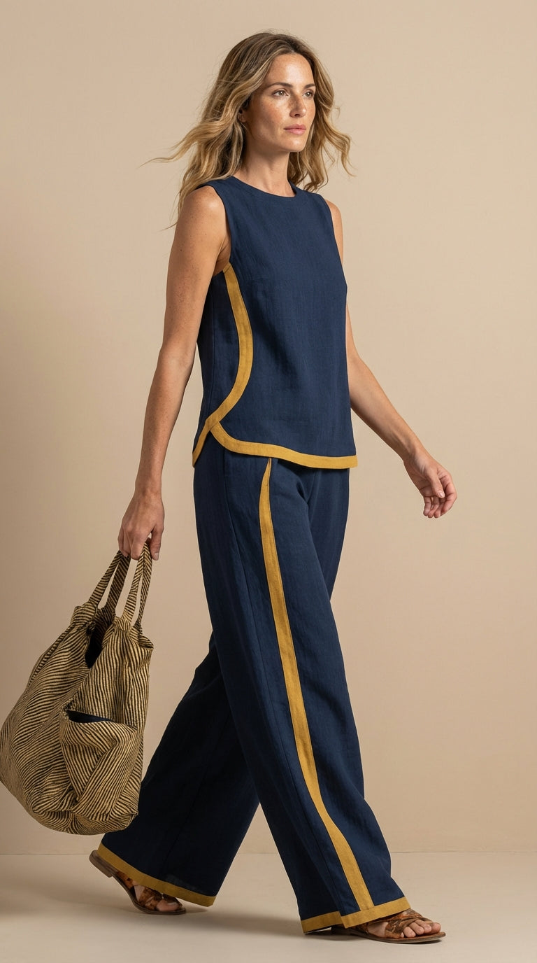Paula – Ensemble confortable et élégant en lin et coton