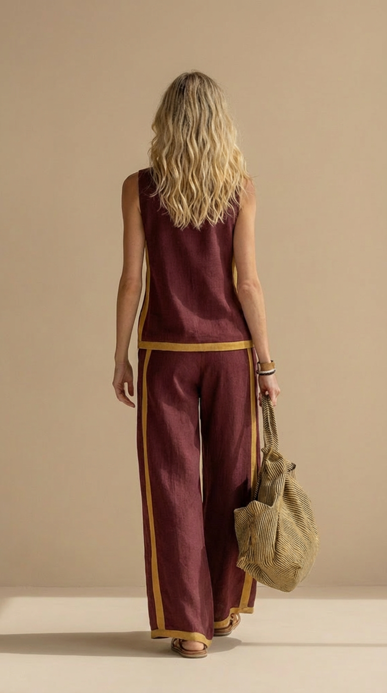 Paula – Ensemble confortable et élégant en lin et coton