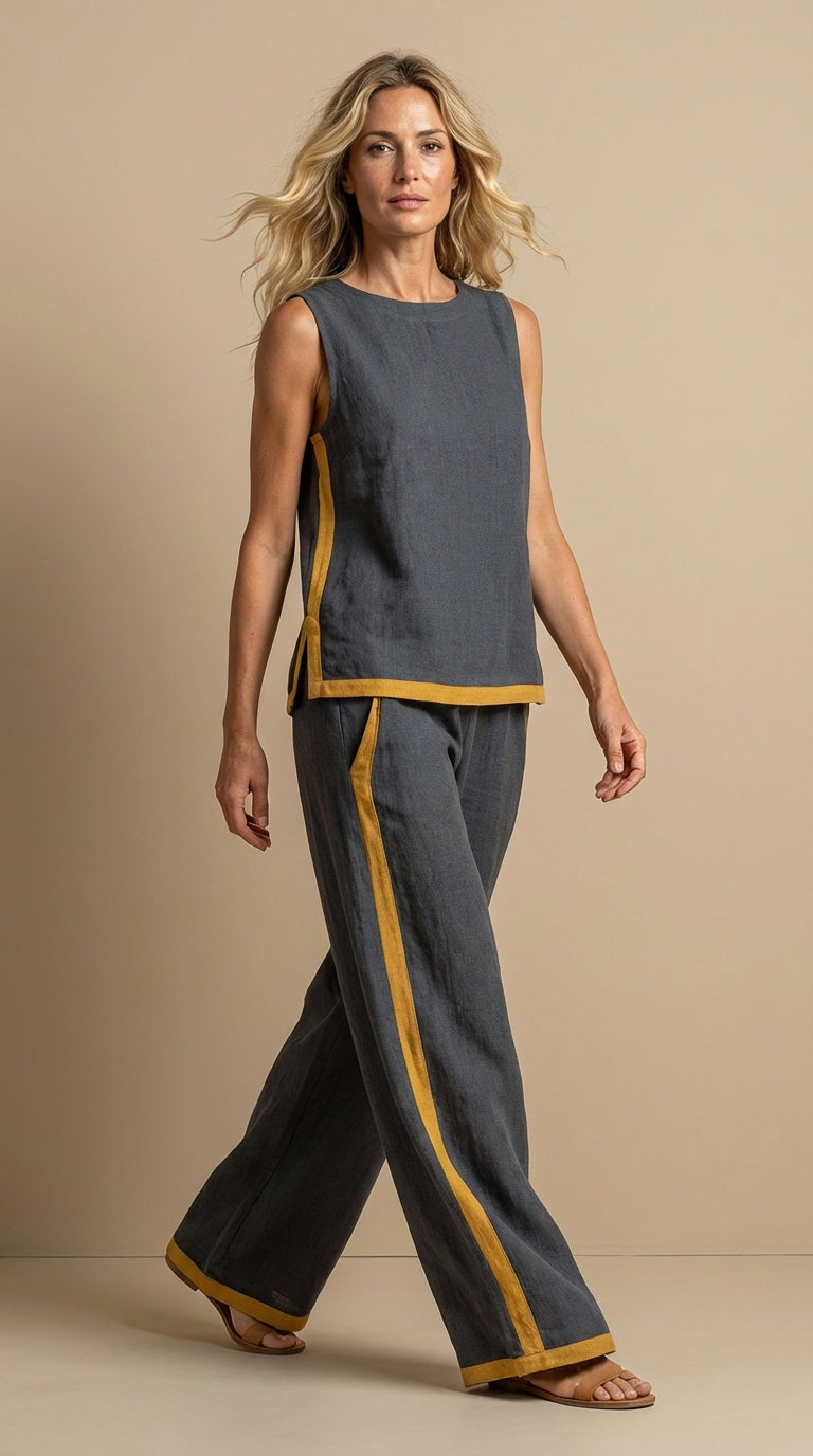 Paula – Ensemble confortable et élégant en lin et coton