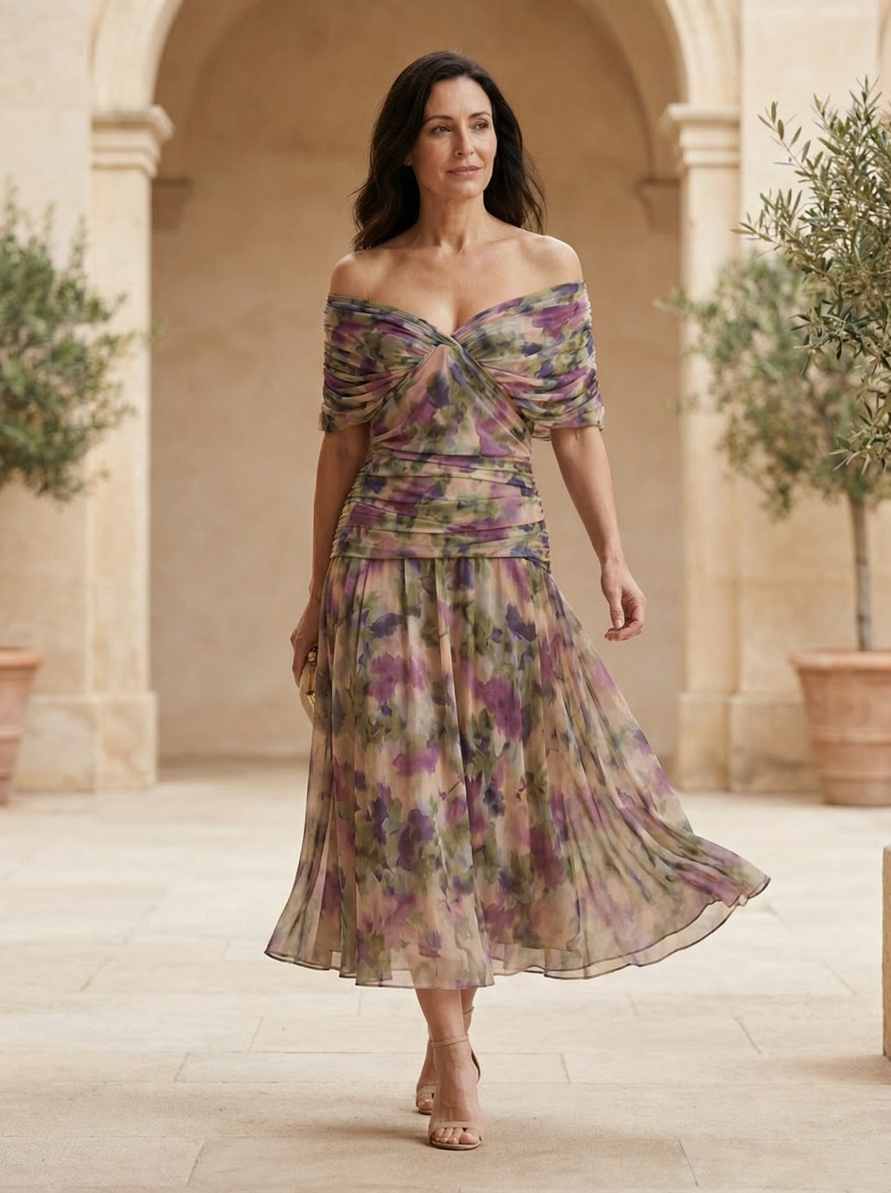 Robe Sophie à col en V