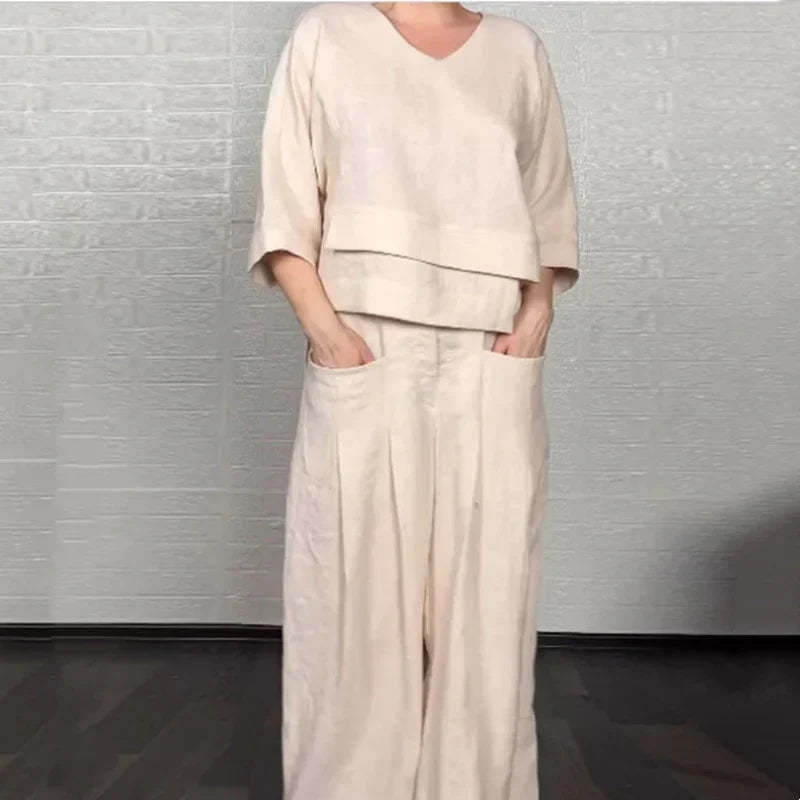 Lisa | Ensemble fluide en coton et lin