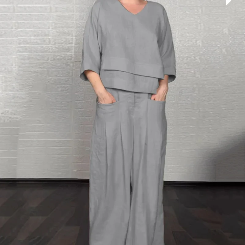 Lisa | Ensemble fluide en coton et lin