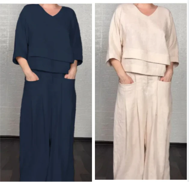 Lisa | Ensemble fluide en coton et lin