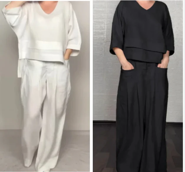 Lisa | Ensemble fluide en coton et lin