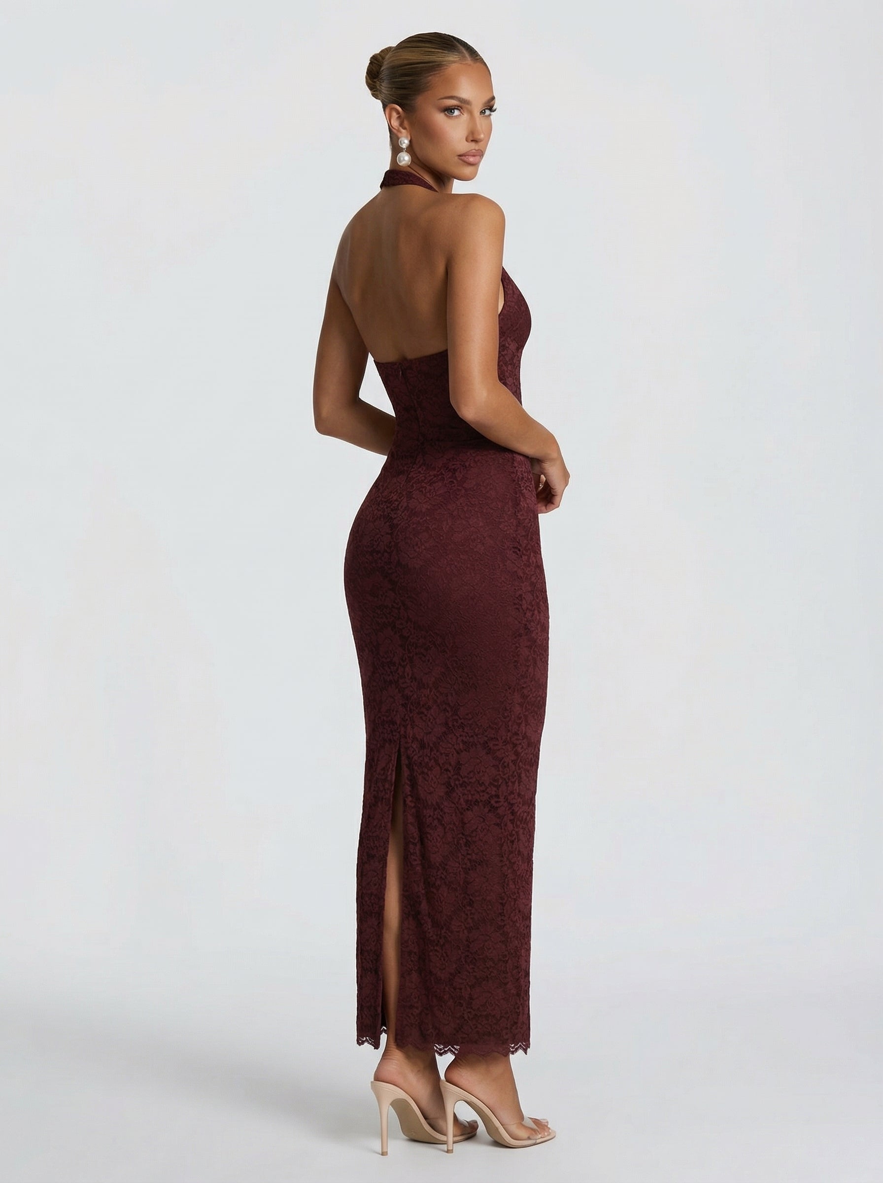 Lia – Robe longue en dentelle