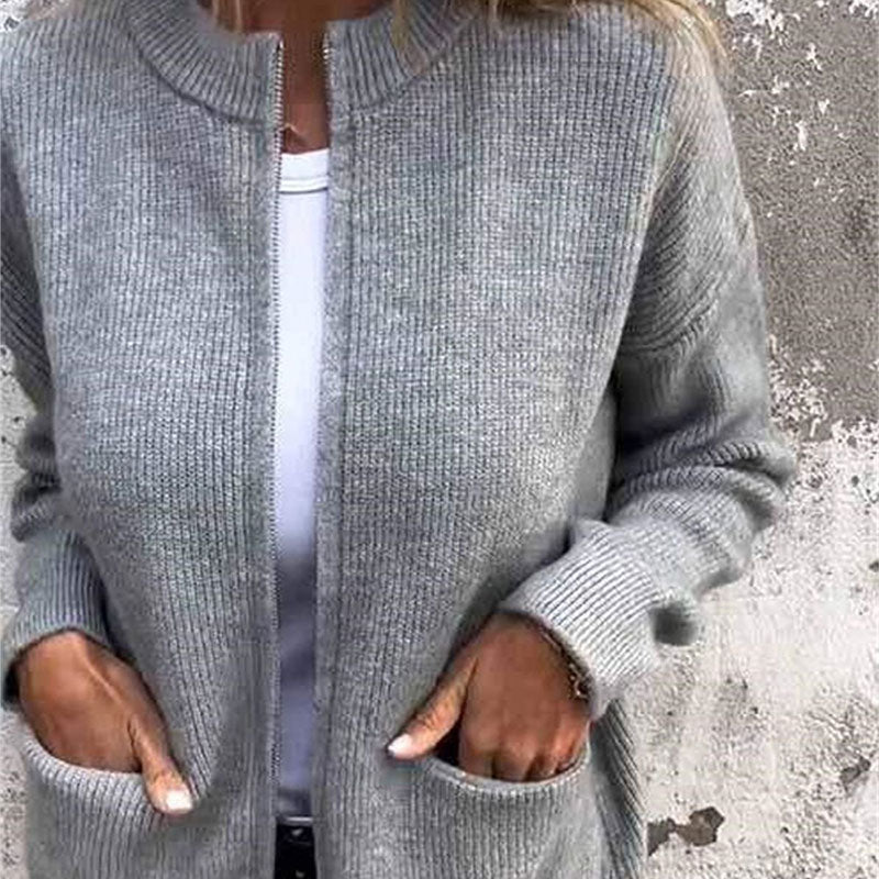Cardigan confortable avec zip