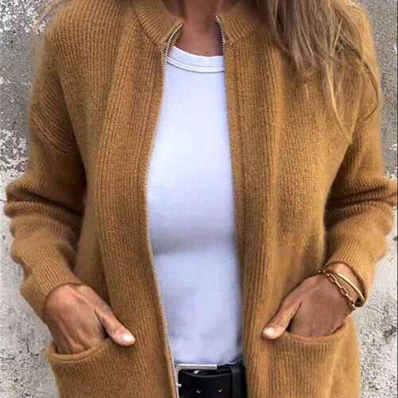 Cardigan confortable avec zip